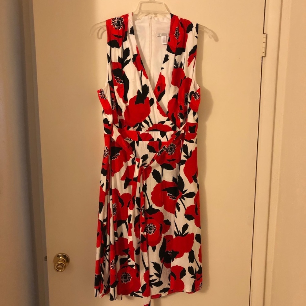 London Times magnolia print wrap dress, size 20W